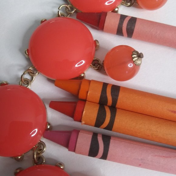 Baublebar statement necklace orangey pinkish baubles - Picture 8 of 16